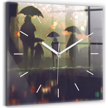 Hodiny Nástěnné hodiny Wallfluent černé 30 cm