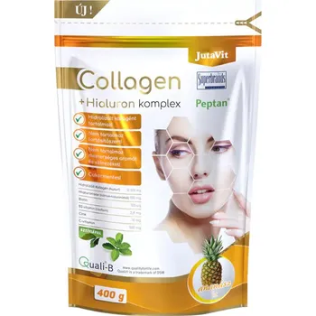 Kloubní výživa JutaVit Collagen + Hyaluronic Complex drink powder (400 g, Ananas)