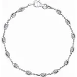 Stříbrný náramek Ostara s broušenými korálky - 3 mm varianta 18 cm