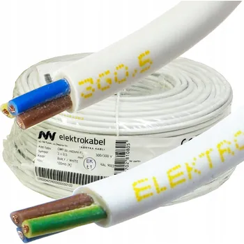 elektrický kabel Kabel OMY 3x0,5 mm 300/300V Měděný drát CU 100m kulatý