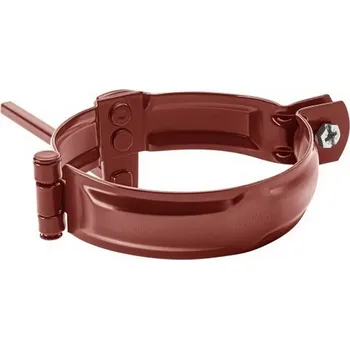 okap Objímka 80 mm s hrotem 200 mm, pozink RAL 3009 ocelově červená KJG