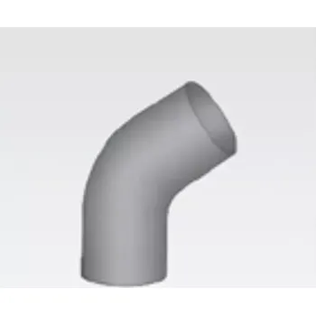 okap Lindab BK 120 koleno odpad. potrubí 70° černá