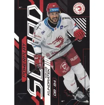 Sběratelská karetní hra insert karta TOMÁŠ KUNDRÁTEK 24-25 SZ ELH Ser. 2 Powerplay Squad číslo PS-01