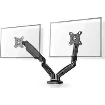Podstavec pod monitor Nedis MMDOSGS110BK - Full Motion Stojan Monitoru | Plynová Pružina | 2 Obrazovky | 15 - 32 " | 75x75 / 100x100