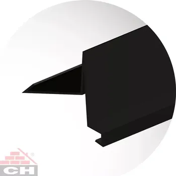 Pozinkovaná závětrná lišta spodní rozv. šíře 250 mm / 2 m, RAL 9005