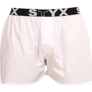 Trenýrky Styx Pánské trenky sportovní guma bílé (B1061) XL