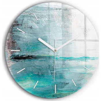 Hodiny Nástěnné hodiny Olejová textura abstrakce bílé ručičky kulatý průměr 60 cm