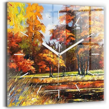 Hodiny Nástěnné hodiny Wallfluent oranžové 30 cm