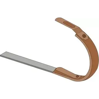 okap Opláštěný měděný žlabový hák 250 mm, délka 430 mm