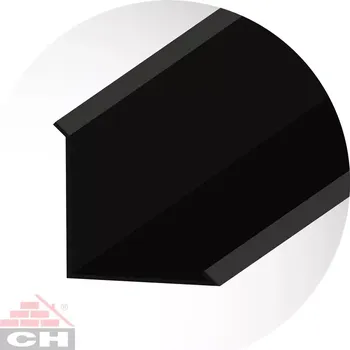 okap Pozinkované lemování ke zdi rozv. šíře 250 mm / 2 m, RAL 9005