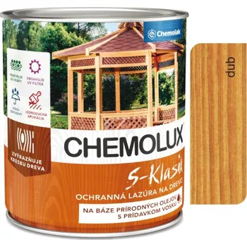Lak na dřevo Chemolak CHEMOLUX S-KLASIK S 1040 ochranná lazura na dřevo 0.75 l 0631 - Dub
