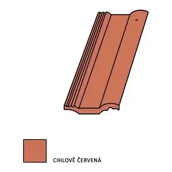 betonová krytina Bramac Classic půlená taška červená