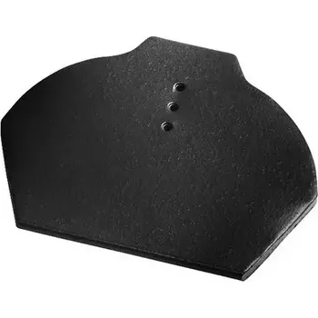 pálená krytina Tondach Stod ukončení hřebenáče 21 cm spodní břidlicově černá glazura