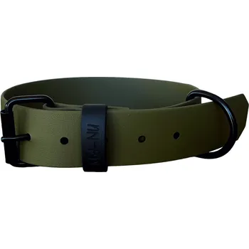 Obojek pro psa Obojek MA-NU | Greeny Dreamy | Khaki Obvod krku: 25 - 35 cm, Šířka: 2,5 cm