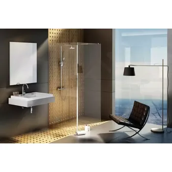 Ravak Walk-In Sprchový kout Walk-in Corner 110/80, 110x80 cm, lesklý hliník/čiré sklo, GW1CD4C00Z1