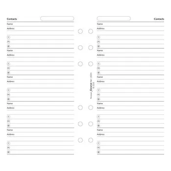 Diář Filofax, Adresář: kompletní, osobní, bílá