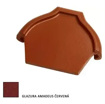 pálená krytina Tondach Hranice ukončení hřebenáče 21 cm vrchní glazura Amadeus červená