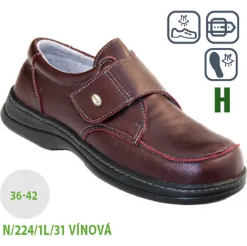 Dámská zdravotní obuv Santé N/224/1L/31 VÍNOVÁ Barva: Vínová, Velikost: 42, Stélka: Zdravotní