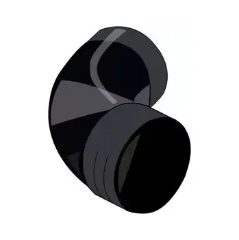 okap Falcované pozinkované koleno 100 mm/72° RAL 9005 černá barva