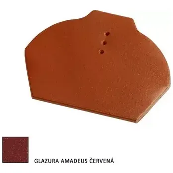 Střešní krytina Tondach Hranice ukončení hřebenáče 21 cm spodní glazura Amadeus červena