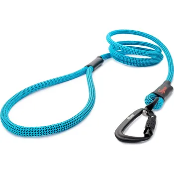 Vodítko pro psa Tamer Lanové vodítko KLASIK TWIST střední pes | Tyrkys s černým prošitím - 463 Délka: 115 cm