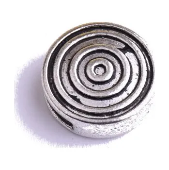 Dětské navlékací korálky Kovové korálky kolečka 6x17mm