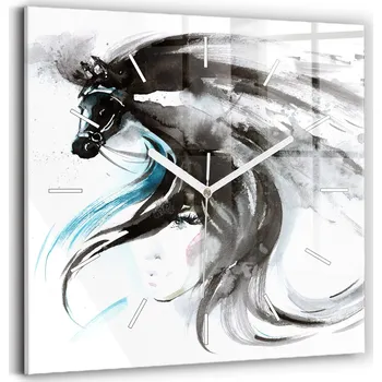 Hodiny Nástěnné hodiny Wallfluent černé 30 cm