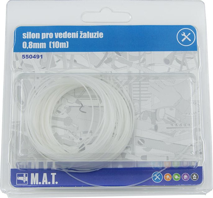 M.A.T. Group 550491 silon pro vedení žaluzie 0,8 mm 10 m blistr od 142 ...