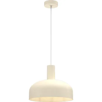 Závěsné svítidlo Visby, 1x krémové kovové stínítko, cr