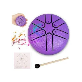 Jednotlivý buben Buben s jazykem, buben do deště, 3palcový 6ti tónový buben s ocelovým jazykem, bubny s ocelovým