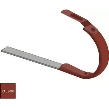 okap Žlabový hák 330 délka 530 mm pozink RAL 8004 cihlově červená