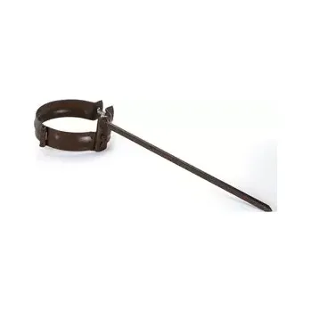 okap Pozinkovaná objímka 100 mm s hrotem 300 mm RAL 8017 hnědá barva