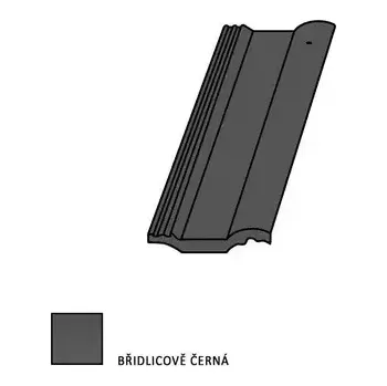 Střešní krytina Bramac classic půlená taška černá