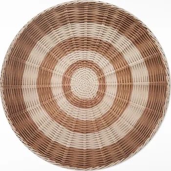 Koberec Kulatý vinylový Koberec do chodby, 50 cm, proutěný koš