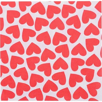 Papírový ubrousek Ubrousky třívrstvé SRDCE