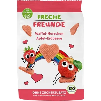 Freche Freunde Bio Srdíčka - oplatky Jahoda