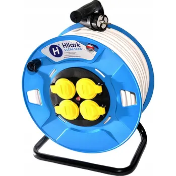 Napájecí kabel Prodlužovací Kabel kabel Hilark pro zahradu, naviják 40 m, 4 ks bílý