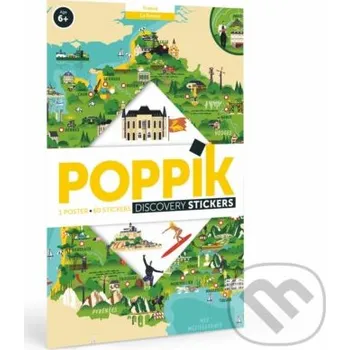 Záložka FRANCÚZSKO - vzdelávací samolepkový plagát - Poppik Poppik
