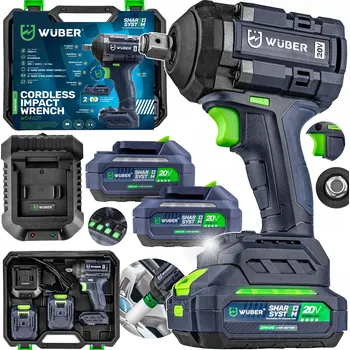 Aku rázový utahovák Wuber 550 Nm 20 V 2x 4,0 Ah s kufříkem