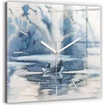 Hodiny Nástěnné hodiny Wallfluent, odstíny modré, 30 cm