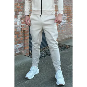 Pánské tepláky BOSS Green Hadiko Rib 50537198 béžové Velikost: S