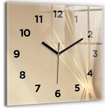 Hodiny Skleněné Hodiny s potiskem Tiché Klasické Nástěnné Abstraktní světlo