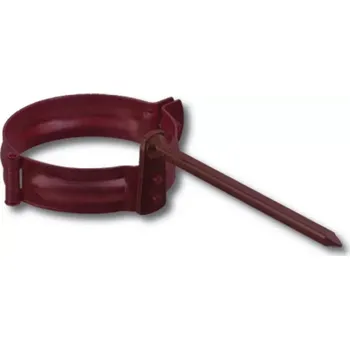 okap Pozinkovaná objímka 100 mm s hrotem 140 mm RAL 3009 červenohnědá barva