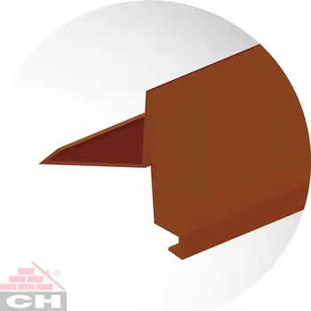 okap Pozinkovaná závětrná lišta spodní rozv. šíře 330 mm / 2 m, RAL 8004