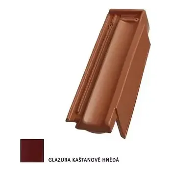 pálená krytina Tondach Contiton 12 (Stodo 12) posuvná pravá kaštanová glazura
