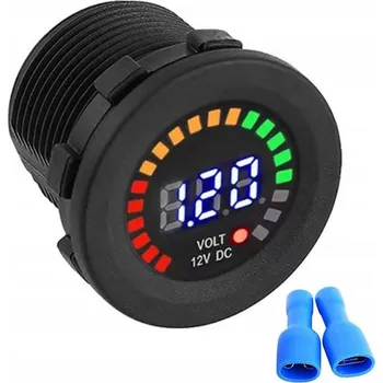 Digitální voltmetr Elektroweb Vodotěsný ukazatel napětí 12V 5V-36V
