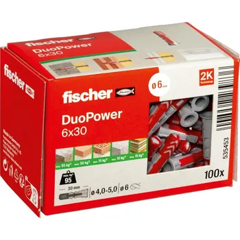 Dílna Hmoždinka FISCHER DUOPOWER 6X30 DIY bal 100ks