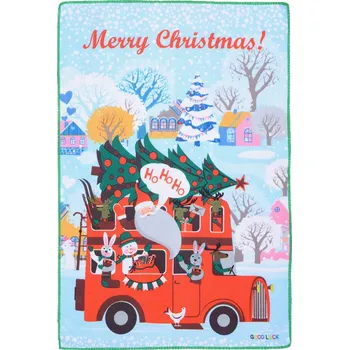 Vánoční dekorace HW LOGISTIC s.r.o. Vánoční ručník SANTA A SNĚHULÁK 40 x 58 cm