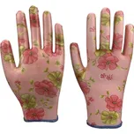 Rukavice zahradní - NITRILE flowers pink - 8" GARVIA