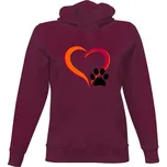 Dámská mikina s kapucí s potiskem I Love You dámské